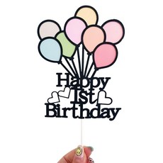 Ibis 生日快樂蛋糕裝飾, Happy1stBirthday, 10個