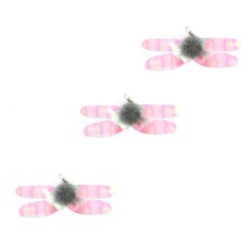 Healing Time 逗貓棒替換玩具 NH-0344 8cm, 06水貂膜蜻蜓, 3個