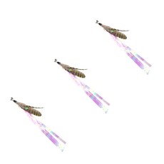 Healing Time Melon長長釣魚竿玩具替換 27cm NH-0344, 03 長羽毛膜, 3個