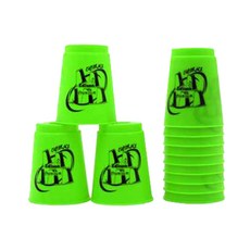 EDISON CUBE 競技疊杯 12入+手提收納盒, 綠色