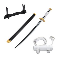 DAEHAN 鬼滅之刃 錆兔cosplay道具刀 KAL-L17 L號+腰帶 KAL-BT02 白色, 混色