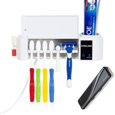 Dr.CLEANER 壁掛式牙刷清潔器+攜帶式牙刷清潔器, 白色（烘乾機），黑色（便攜式）, HD-603W（牙刷烘乾機）、HL-1000（便攜式牙刷烘乾機）