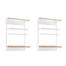 Dijicon廚房側邊收納掛架置物架 245*70*345mm 2個, 白色的