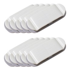 Luna Glam電線掛勾 白色, 10個