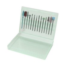 EL Living美甲鑽頭14格收納保管盒, 淺綠色, 1個
