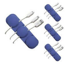 Enjoy Goods 圓滾滾理線夾 L 藍色, 4個