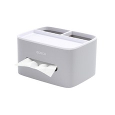 ecoco 깔끔 다용도 수납 휴지케이스 기본형, 그레이, 1개