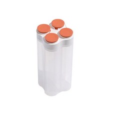 Yangsun Company粉彩4格調味料罐 橘色, 1個