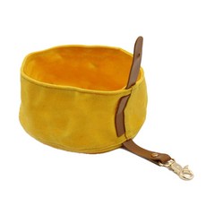 Clean On 狗狗戶外摺疊碗, 黃色, 1個