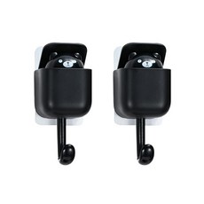 모벨리 부착식 다용도 곰돌이 후크, 블랙, 2개