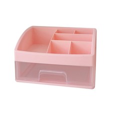 팝마인즈 플라스틱 서랍형 데스크 정리 수납 박스 1단, 핑크, 1개