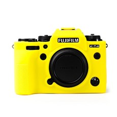 FUJIFILM X-T4適用矽膠保護套 黃色, 單一商品, 1個