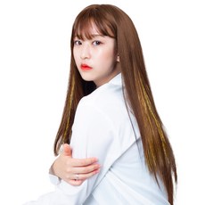 가발위드 똑딱핀 반짝이 붙임머리 브릿지, 골드, 3개