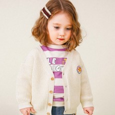 mollimelli 女童經典徽章針織開襟衫