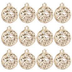 造型聖誕裝飾燈 12入, 金黃色