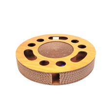 Gatto貓咪轉盤找球玩具, 棕色的, 1個