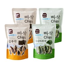 TigakTaegak 海苔脆片100g 2入+海帶脆片 100g 2入, 1組