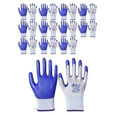 耐磨防護手套雙手套組AA076-1, 藍色, 12套