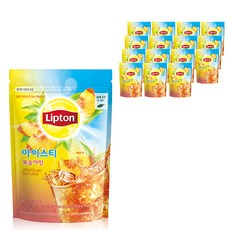 립톤 아이스티 믹스 분말 복숭아맛, 1개입, 16개, 500g