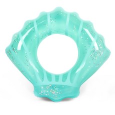 Solid Room成人用戲水貝殼殼設計圓形泳圈, 1個, 藍色