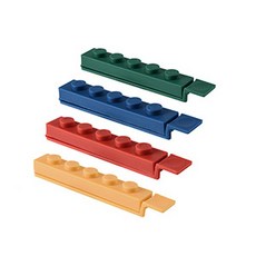 NOLJALIVING 積木造型封口夾 4入, 黃色+紅色+藍色+綠色, 5組