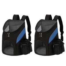 Mondspot 寵物網布移動式後背包 YT_RB289_AY 2入, 黑藍色
