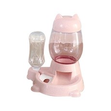 Clean On寵物貓耳飼料保存兼餵食器, 粉色的, 1個