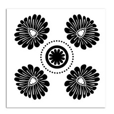 HTP 傳統花紋瓷磚 花朵圖案 陽川鄉校 外三門 筒瓦 K0707 10280, 混合色, 1個