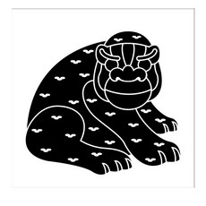 HTP 傳統花紋磁磚 K0672 9152, 猴紋印章, 1個