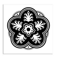 HTP 傳統圖樣磁磚 花紋 韓式襪圖樣集 K0711 9498, 混合顏色, 1個