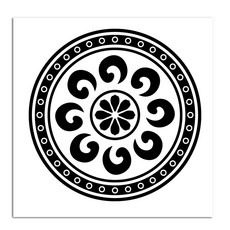 HTP 傳統花紋磁磚 圓珠接縫 K0755 8369, 混合色, 1個