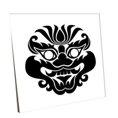 HTP 傳統圖樣磁磚 K0616 4518, 鬼面瓦當, 1個