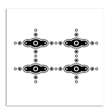 HTP 傳統圖案磁磚 蓮花紋 公林寺大雄殿柱子 K0791 9440, 混合顏色, 1個