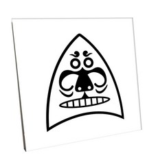 HTP 傳統花紋瓷磚 K0638 8676, 人臉紋 遁岩書院 內三門 瓦片, 1個