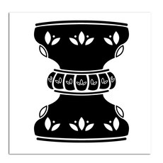 HTP 傳統圖案磁磚 珠子接縫 德壽宮 錦川橋 荷葉石 K0770 8760, 混合色, 1個