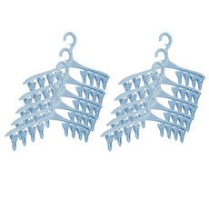 衣架式曬衣夾 藍色, 10個