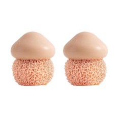 Mobelli 雲朵造型菜瓜布 粉紅色, 2個, 1入