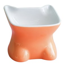 寵物保護頸部陶瓷飼料餐具 850ml, 橙色/78(30), 1個