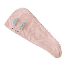 動物乾髮帽 乾髮巾 DC-010, 粉紅兔子, 1個