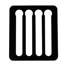 鋁製40入咖啡收納架 22 x 41 cm MSB21072702 + SM貼紙6入, 黑色(支架), 1套