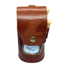 필드스토리 가죽 골프 2볼 주머니 BP-001, 라이트브라운, 1개
