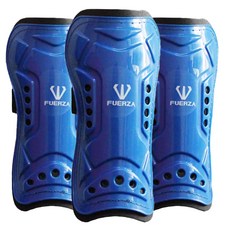 FUERZA 成人足球小腿保護套 3入, 藍色