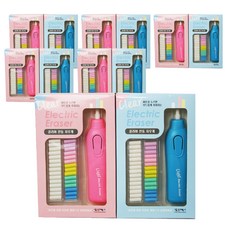 Swift Turtle Clear 電動橡皮擦 2 x 6p 套組, 粉色, 藍色, 1套