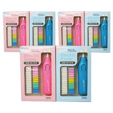 迅捷烏龜 透明電動橡皮擦 2種 x 3入組, 粉紅色, 藍色, 1套