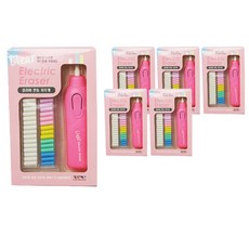 敏捷烏龜 透明電動橡皮擦 6入, 粉紅色, 1個