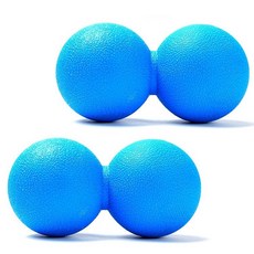 컬러풀 마사지 스트레칭 더블볼, 2개, 블루