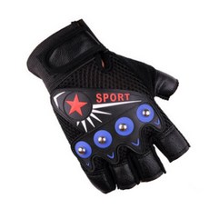 NAYA STYLE 自行車用半指手套 CYYP-02-7, 黑色