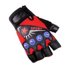 NAYA STYLE 自行車用半指手套 CYYP-02-9, 紅色