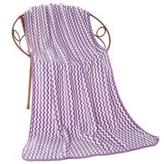 Z스트라이프 부드러운 대형 목욕수건 비치 타월 70x140, A퍼플, 1개