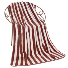 Z條紋柔軟大型浴巾 海灘巾 70x140, B咖啡色, 1個